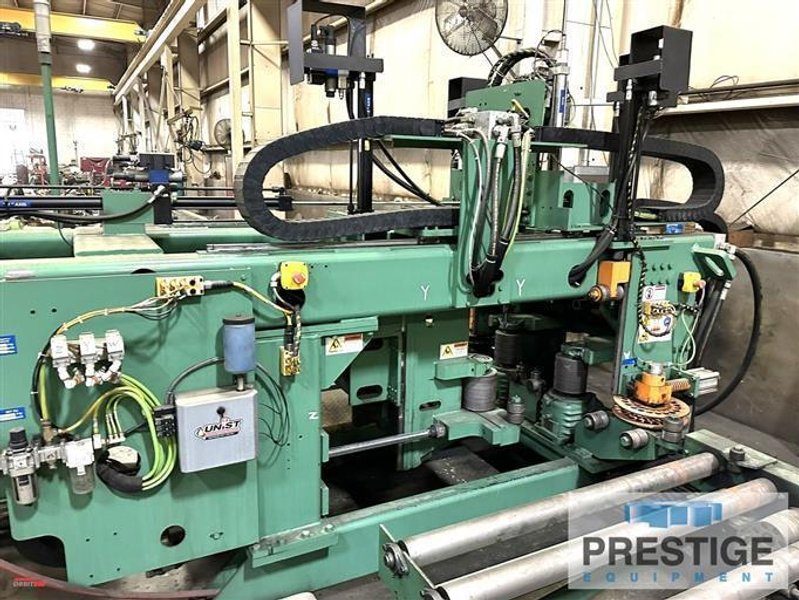 Peddinghaus PCD1100/3B Beam Drill &amp; Meba 1250-510 DG Mitering Saw Line With Material Handling