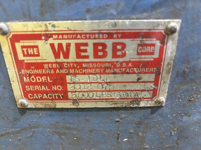 6,000 LBS WEBB MODEL #T6-PWR-IDL TANK TURNING ROLLS, POWER ROLL &amp; IDLER: STOCK #21644