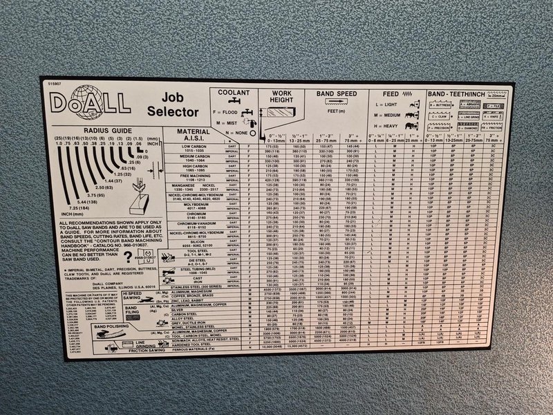 26” x 13” DOALL 2613-v3 VERTICAL BAND SAW-2016