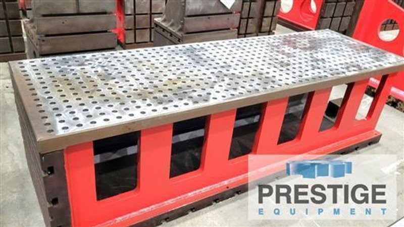 (2) 90.875" x 25.75" T-Slotted Angle Plates / Machining Tables w/ Fixture Surface Plates