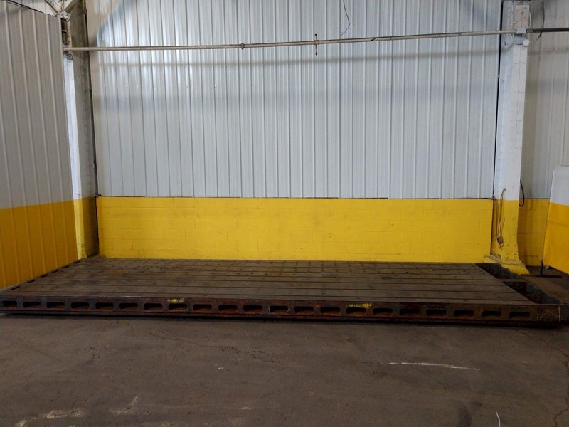 6.5' (80") x 22' (264")  T SLOTTED FLOOR PLATE PLANER TABLE: STOCK #13637