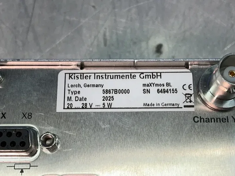 KISTLER MAXYMOS BL PROCESS MONITORING SYSTEM WITH 9323A FORCE SENSOR  -  5867B0000