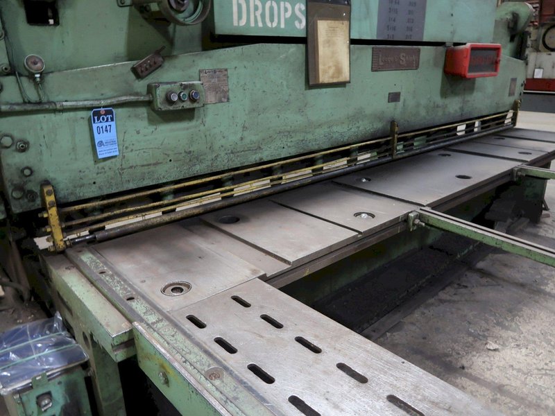 12&#039; X 3/8&quot; LODGE &amp; SHIPLEY MODEL 0612 MECHANICAL POWER SQUARING SHEAR: STOCK 11410