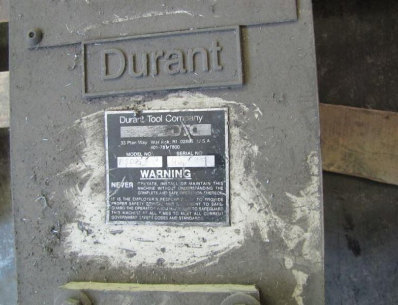 5000 LB 2.5 TON X 42" DURANT TOOL MODEL R50-25 MOTORIZED HORIZONTAL COIL REEL PALLET DECOILER: STOCK #13481