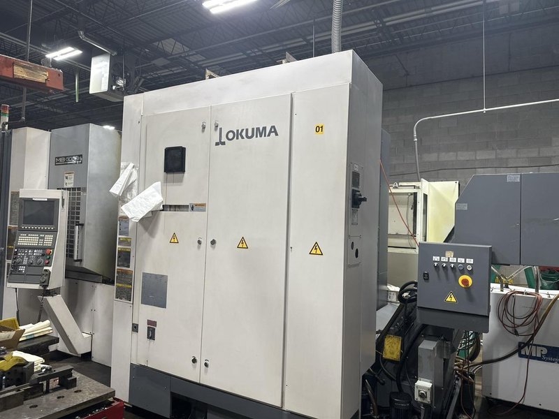 Okuma MB-5000H Horizontal Machining Center, 2011 – OSP-P200MA, 60 ATC, 1,000 PSI TSC, Renishaw Probe