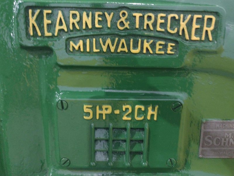 #2 KEARNEY &amp; TRECKER MODEL #5HP-2CH PLAIN HORIZONTAL MILL: STOCK #22775