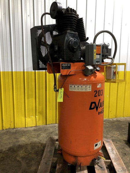 7.5 HP DEVAIR MODEL #TASV-5052-S 175 PSI VERTICAL AIR COMPRESSOR WITH AIR TAK 20 SCFM AIR DRYER: STOCK 16096