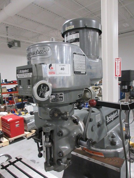 Bridgeport Series I Vertical Toolroom Knee Mill, Acu-Rite 2XD DRO, Vbl Speed, Power Table Feed- Auction Item