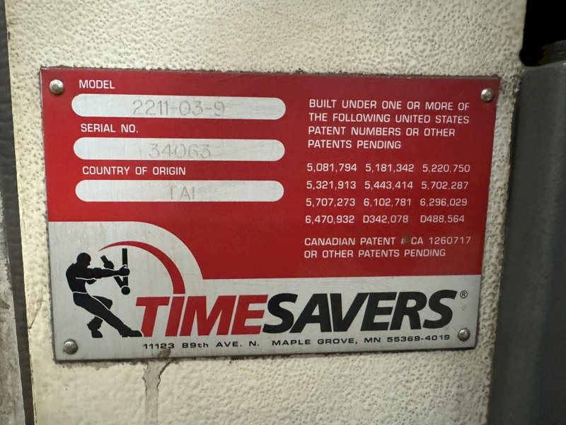 TIMESAVERS MODEL 2211-03-09 MULTI DIRECTIONAL ROTARY BRUSH DEBURRING MACHINE
