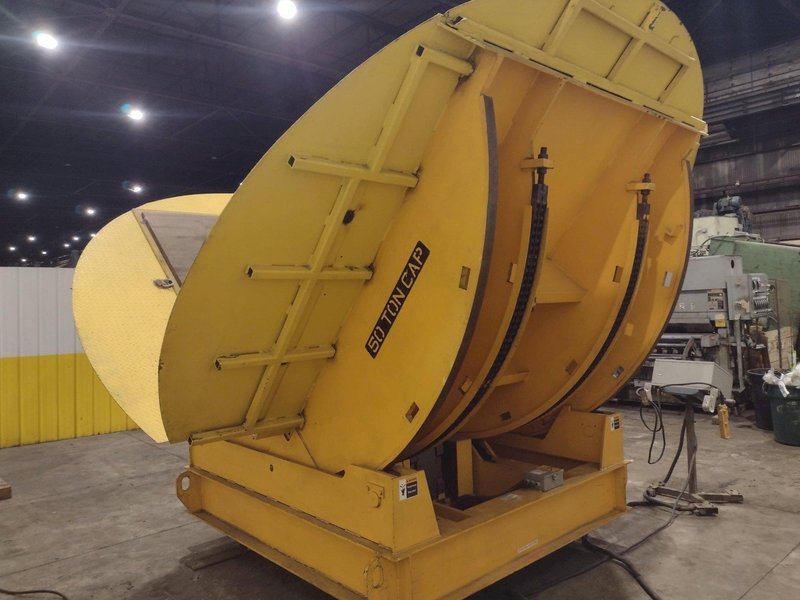 100,000 LBS BUSHMAN MODEL #MR9604 POWERED UPENDER / COIL FLIPPER WITH ROTATION: YOBRO #24612