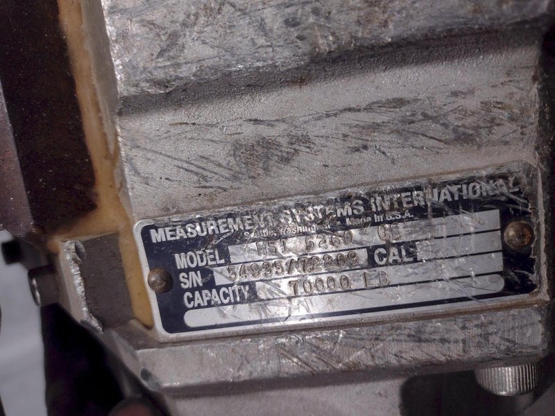 70,000 LBS MSI MODEL #6260CS TRANS-WEIGH WIRELESS CRANE SCALE: YOBRO #24760