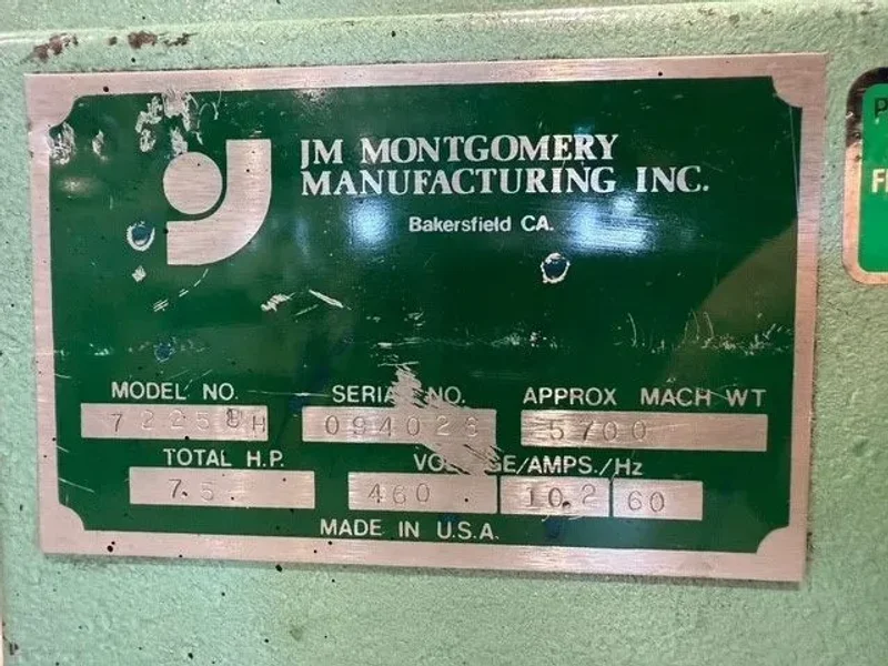 MONTGOMERY 6’ x ¼” 3 Roll Plate Bending Roll USA #7398