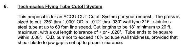 3/8&quot; T&amp;H LEMONT MODEL #WU11-9 STAINLESS TUBE MILL : YOBRO #24545