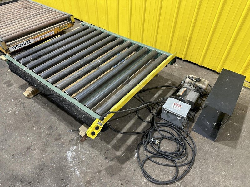 4000 LB X 48" X 40"  ECONO-LIFT MODEL #SL24-40 HYDRAULIC SCISSOR LIFT TABLE WITH ROLLER TOP: STOCK #20950