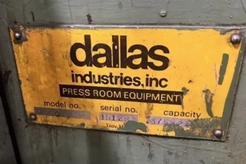 DALLAS .375&quot; X 24&quot; X 24&quot;, MODEL-500, AIR FEEDER, STOCK# 14255J