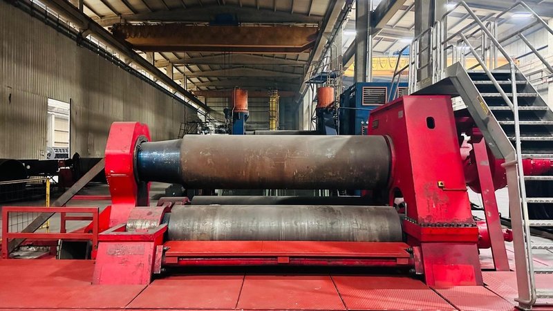 6″ x 11′  DAVI MCO 130 3‑Roll Plate Bending Machine, 2005