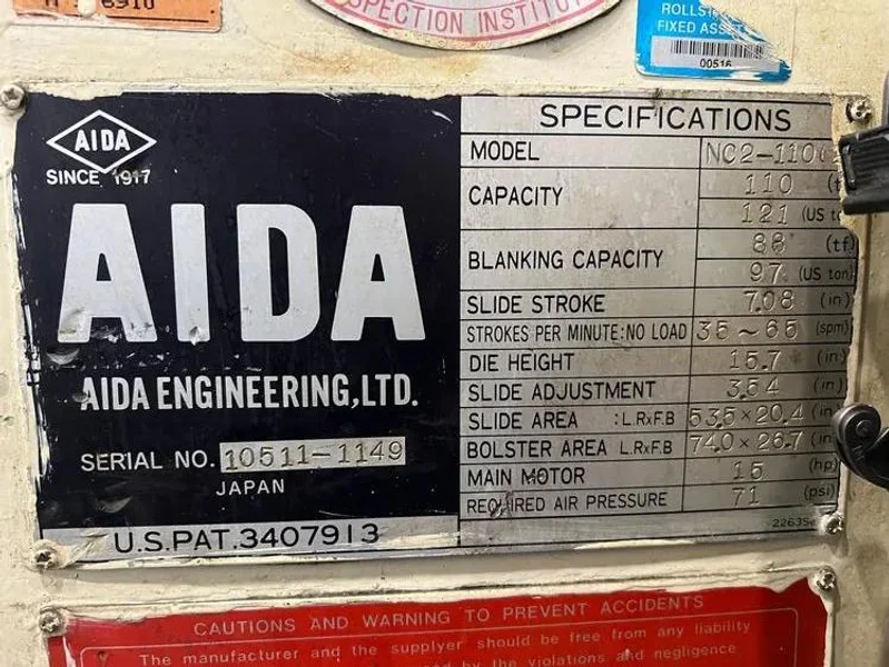 121 AIDA DOUBLE CRANK GAP FRAME PRESS