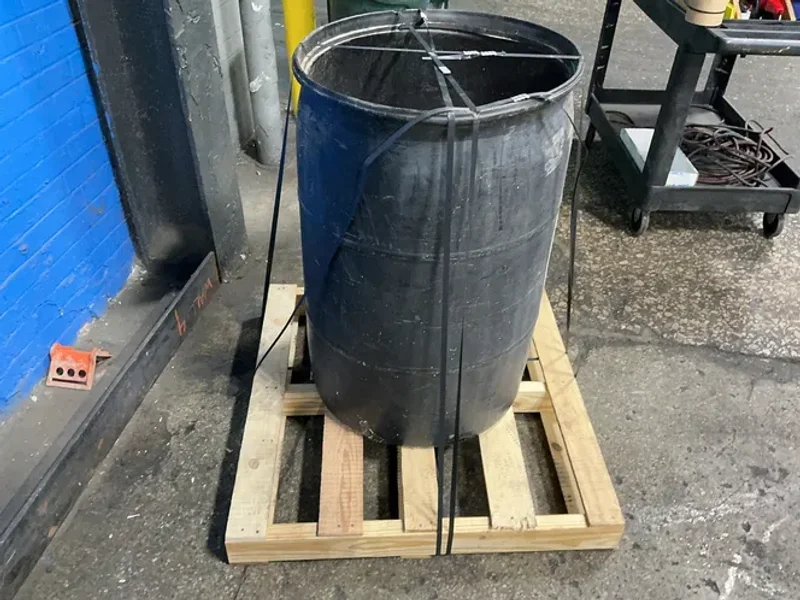 Approx. 61 Gal Barrel, 75% Full Finishing Stones