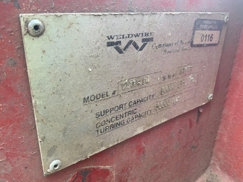 5 TON WELDWIRE TANK TURNING ROLL SET: STOCK #81018