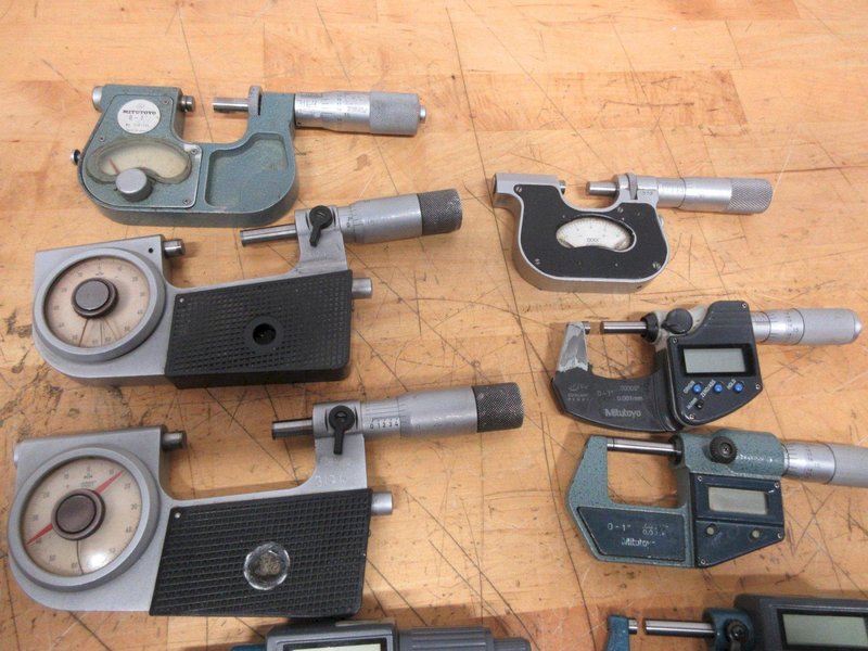 Micrometers 0-1" and 1-2" Various Brands and Types, Digital, Vernier, Pressure- Auction Item