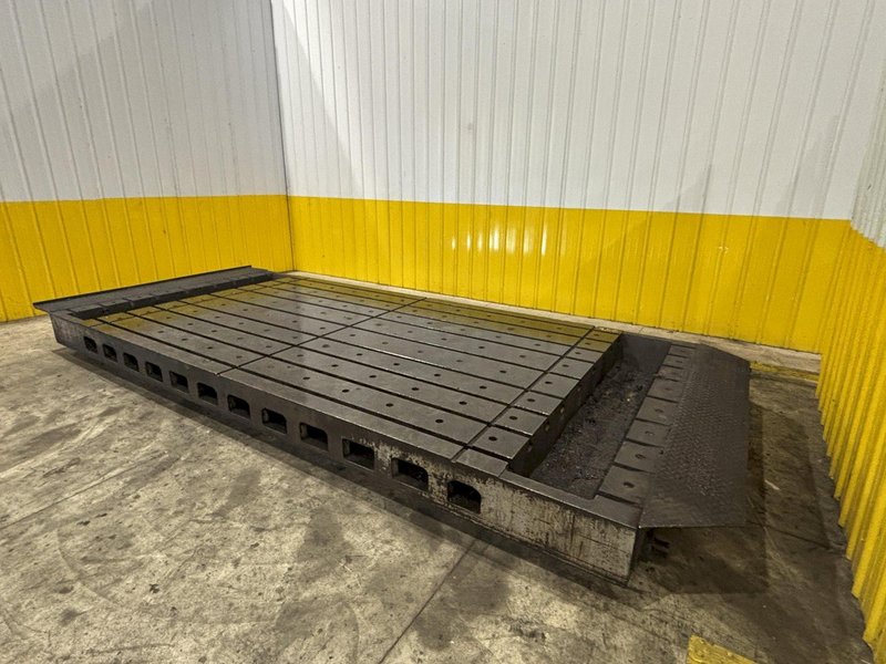 209&quot; X 88&quot; X 22&quot; INGERSOL HEAVY DUTY STEEL T SLOT PRECISION TABLE LAYOUT PLATE: YOBRO #24018