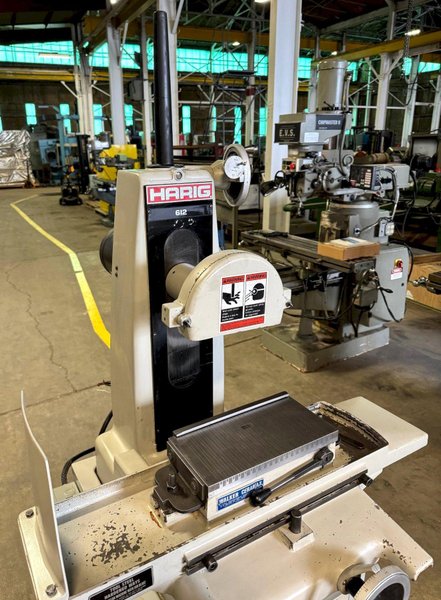 6" x 12" Harig Surface Grinder No. 612, Hand, Chuck, 1.5 HP, Nice