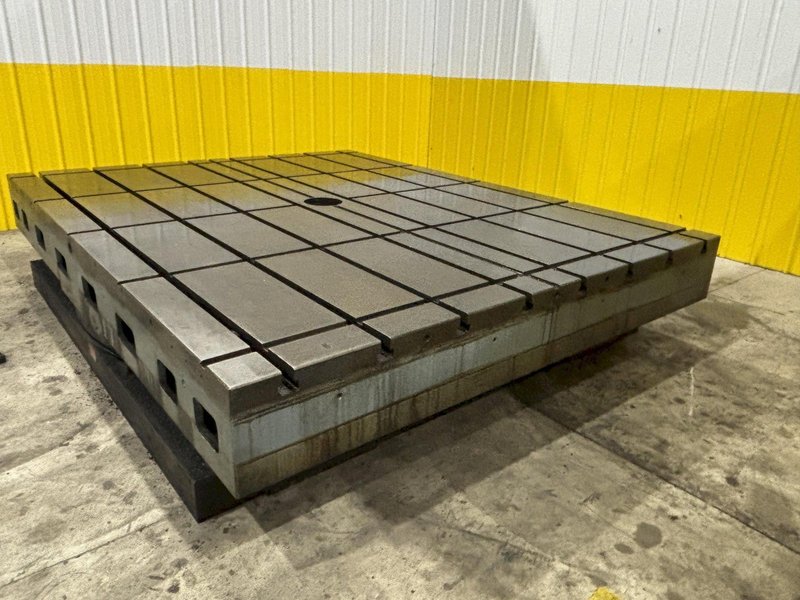 96&quot; X 120&quot; GIDDINGS &amp; LEWIS T SLOT POWERED AIR LIFT ROTARY TABLE: STOCK #22066