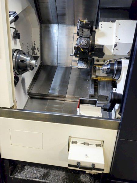 Hwacheon HI-TECH 230BL-YSMC CNC Turning Center, 3500 RPM, Live Tooling, 3-Jaw Chuck, 12 Pos. Turret, Fanuc, Imeca Bar Feeder, New 2021