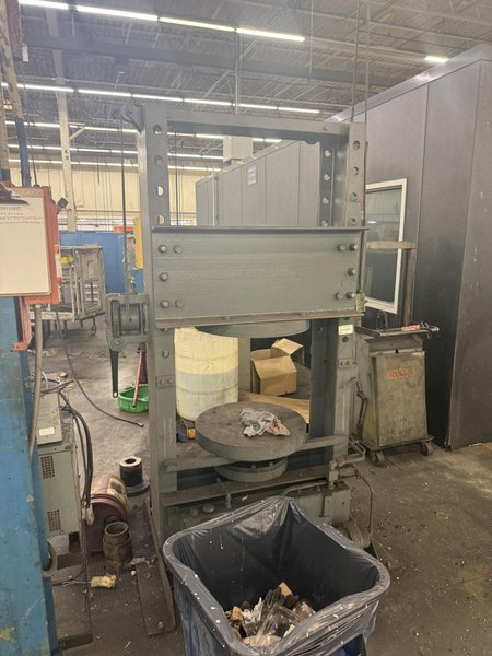 150 TON DAKE HYDRAULIC H-FRAME WHEEL PRESSING PRESS: YOBRO #25286