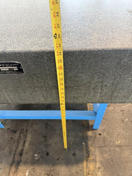 96&quot; X 48&quot; X 10&quot; GRANITE SURFACE PLATE W/ STAND. STOCK # 0881225.
