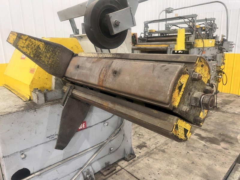 40&quot; X 12,000 LBS X .110&quot; ROWE COIL REEL, CAR, &amp; STRAIGHTENER FEED LINE: STOCK #21627