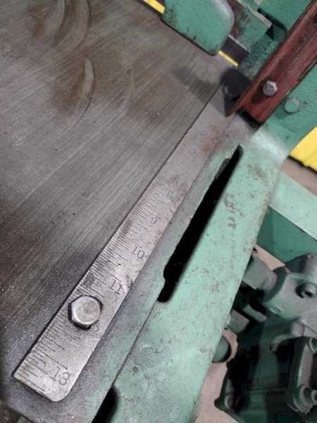 3' X 16 GAUGE PEXTO MODEL #137K PNEUMATIC POWERED SHEAR WITH BACK GAUGE: STOCK #21790