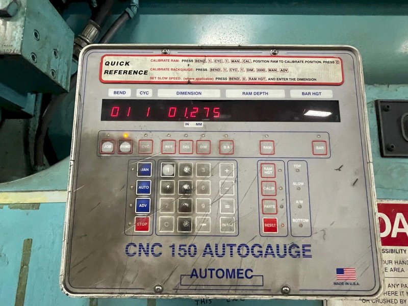 90 TON X 8' CINCINNATI HYDRAULIC PRESS BRAKE: STOCK #76649