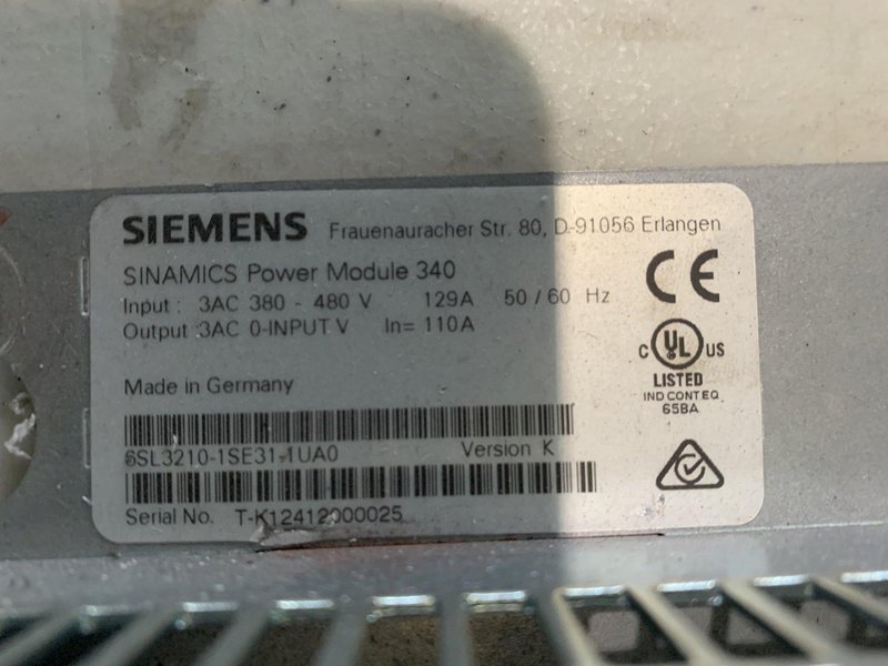 SIEMENS SINAMICS POWER MODULE 340. STOCK # 0152224