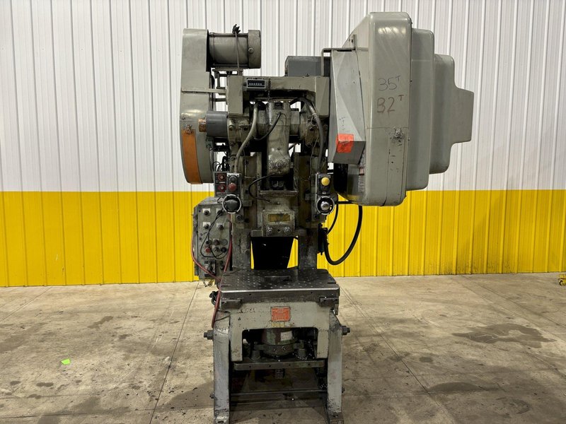 35 TON BLISS MODEL #C35 AIR CLUTCH OBI PUNCH PRESS, 3" STROKE: STOCK #21171