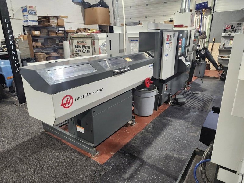 Haas ST-10Y Multi Axis CNC Lathe, 2017  – Chip Conveyor, Tailstock, C-Axis, Tool Presetter, Bar Feeder, Live Tooling