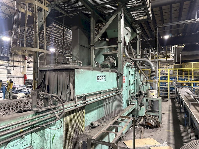 27.5&quot; X 18&quot; X 2 WHEEL GOFF MODEL #WM27.5-2-40 WIRE MESH BELT PASS THROUGH SHOT BLASTER, NEW 2008: STOCK #21932