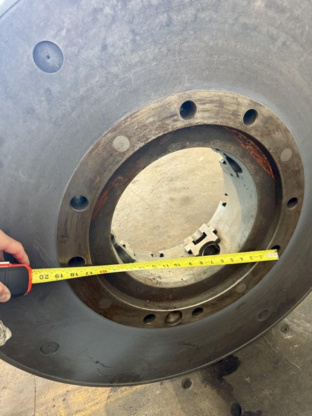 36&quot; 4-JAW (12&quot; THRU HOLE) HOLLOW SPINDLE LATHE CHUCK. STOCK # 1099825