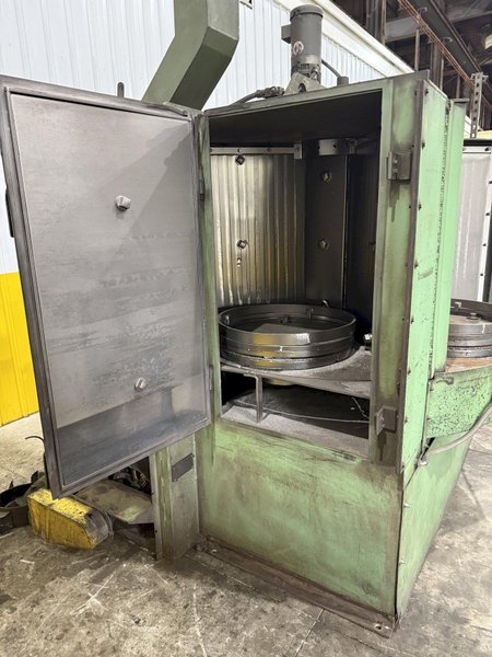 4 STATION X 20 HP -72&quot; X 40&quot; BRONCO SHOT BLAST ROTARY TABLE PART BLASTIN MACHINE: STOCK #23778