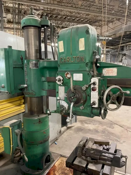 4' X 9' CARLTON MACHINE TOOL MODEL #1A RADIAL ARM DRILL: YOBRO #25883