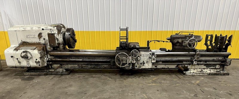 32" X 168" AMERICAN PACEMAKER HEAVY DUTY ENGINE LATHE, 3" HOLE: STOCK #20075