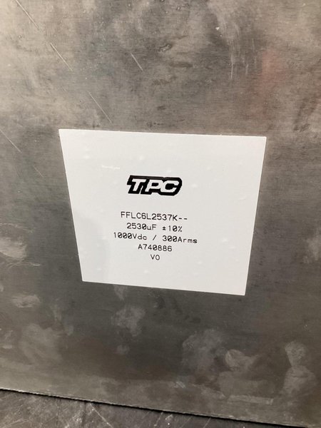 TPC FFLC6L2537K 2530uF, 1000 VDC / 300A RMS, A740886 High Power Capacitor NEW