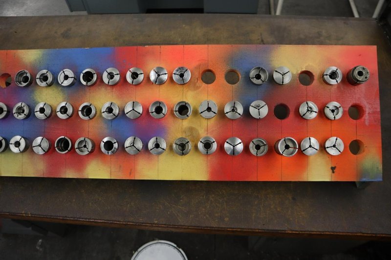 5C Collets with Colorful Wood Divider Rack- Auction Item