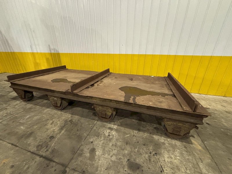 20 TON X 14' X 6' PORTABLE DIE TRANSFER CART, RUBBER TIRE: STOCK #23620