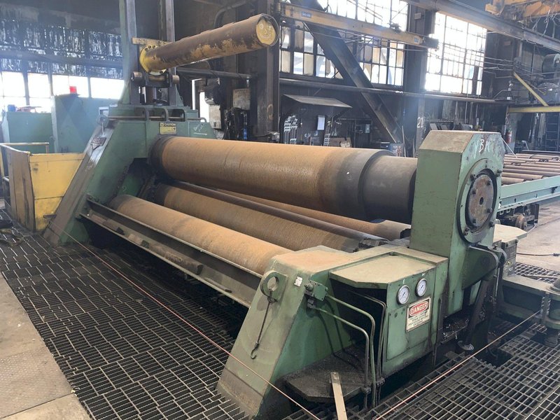 12' X 1.5" HAUSLER 4 ROLL MODEL NO. VRM12/3 HYDRAULIC PLATE BENDING ROLLS: STOCK #13390