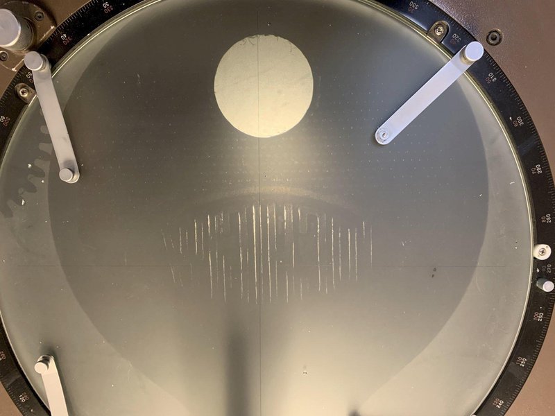 20” MITUTOYO Model PV500 Vertical Beam Floor Model Optical Comparator