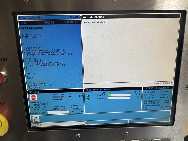 Haas ST-10 CNC Lathe, 2013 – Tool Presetter, Chip Auger