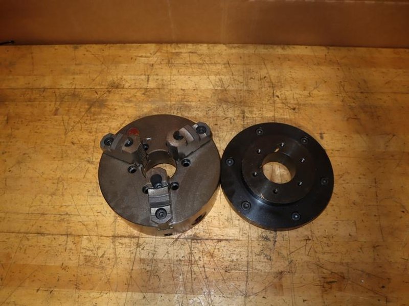 KCM 10" 3-Jaw Chuck A1-8 Mounting W/ Backplate For Haas HRT210- Auction Item