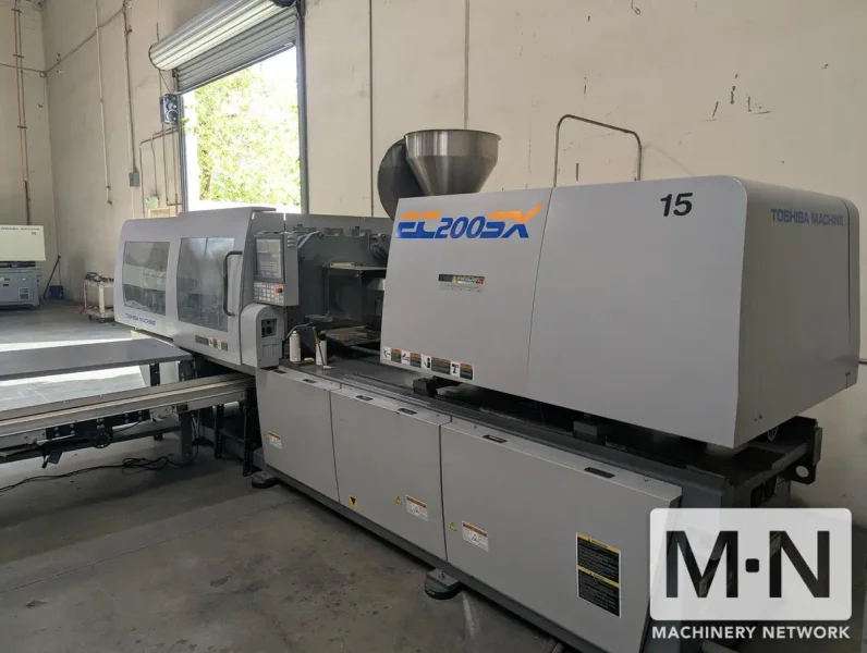 200 TON 15 OZ TOSHIBA MODEL EC200SXV50-8B ELECTRIC INJECTION MOLDING MACHINE MFG 2010