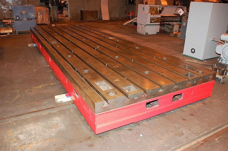 Floor Plate, T-Slotted Floor Plates 78&quot; x 236&quot; x 16.53&quot; Cast Iron